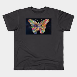 Colourful butterfly colour block pattern Kids T-Shirt